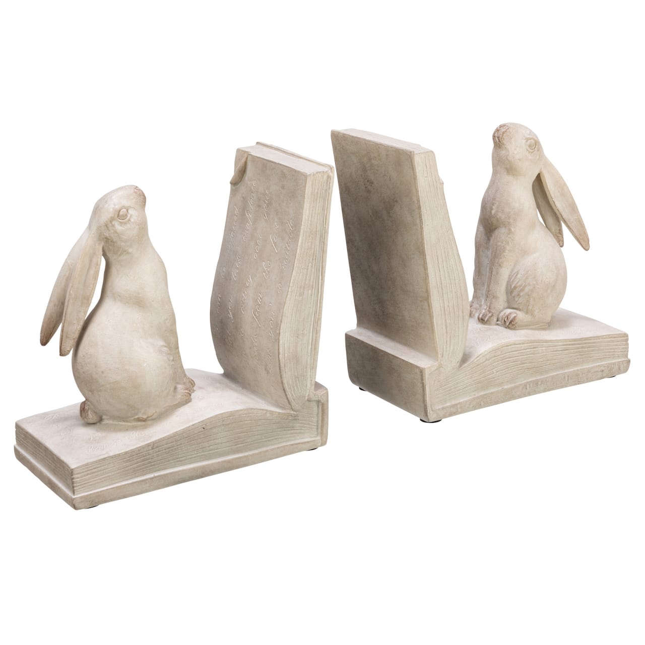 Hello Honey® 6" White Finish Bunny Rabbit Bookends Set